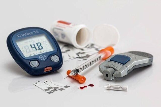 Blood sugar meter for diabetes. 